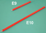E9 and E10 electrode extension rods